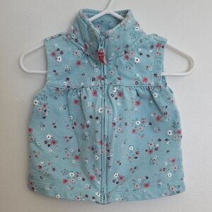 Carter's Blue and Pink Floral Baby Vest